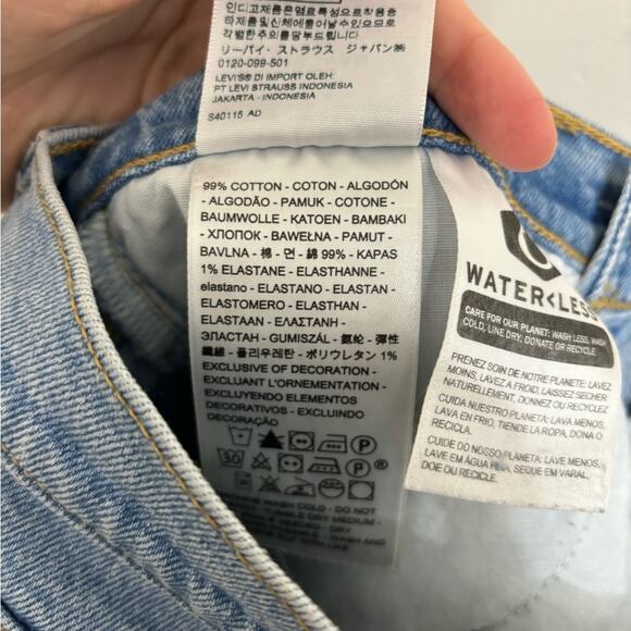 Levi’s Premium Wedgie Jeans Light Wash Raw Hem - Size 25 - Picture 6 of 7